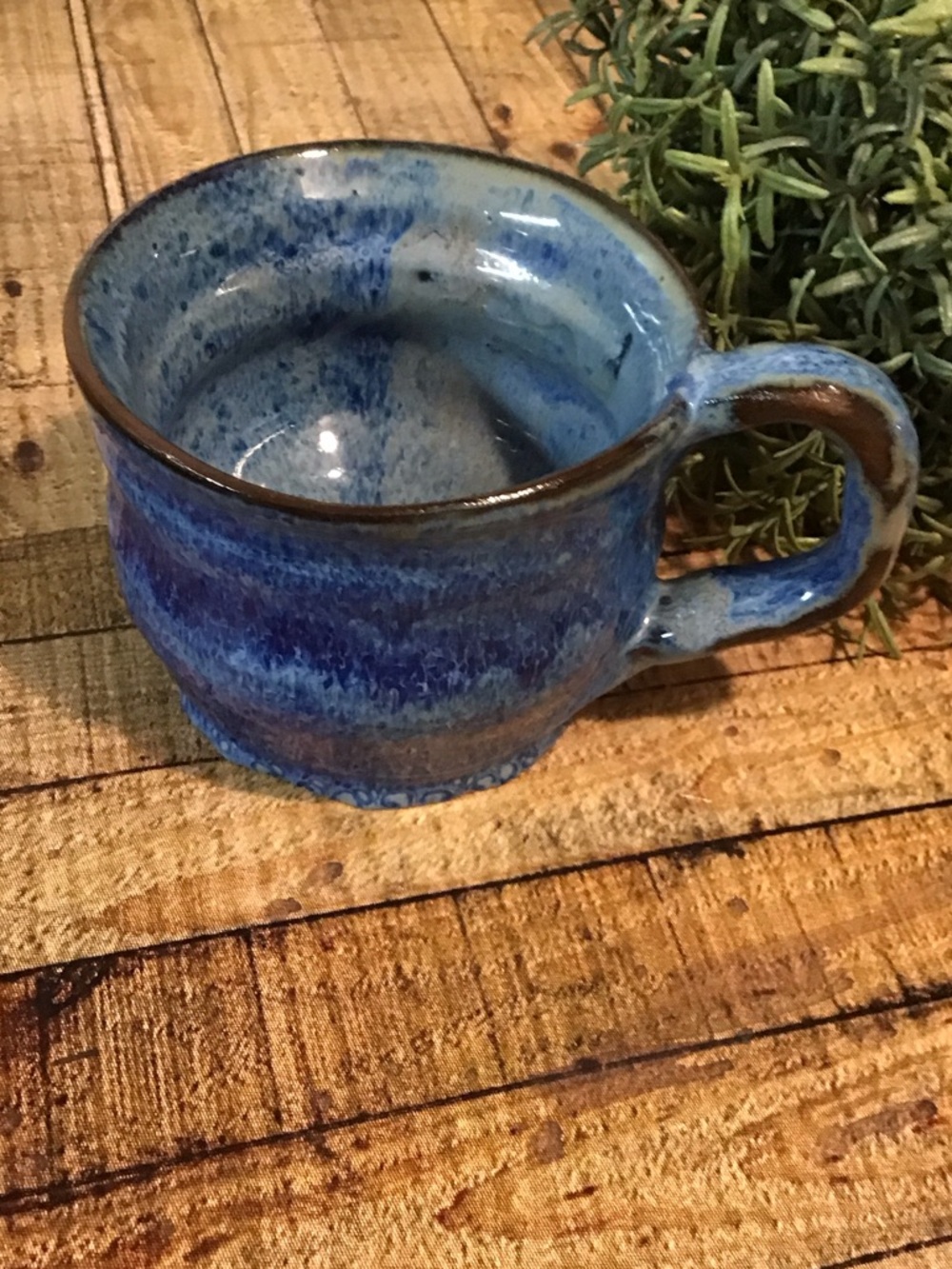 ❤5/25$ Handcrafted Blue Glazed Ceramic Mug